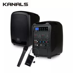 AT-260BN 카날스 150와트 블투투스 충전식 이동용 행사용 앰프스피커 무선마이크2개포함 KANALS USB SD card AUX