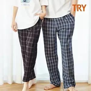 [트라이][트라이/재입고] 남녀공용 코튼 플란넬 9부 팬츠