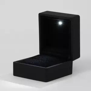 어렌델 LED 쥬얼리 반지 케이스(블랙) 선물박스 반지보관함