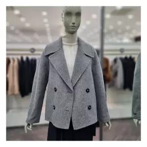 시슬리 패플 시슬리울 캐시미어 더블 반코트 SACTF2561 멜란지그레이,블랙 1053365
