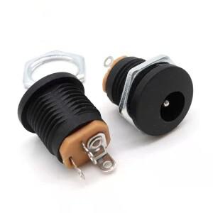 DC 12V 5.5x2.1mm DC022 전원 소켓 암 잭 나사 너트 패널 마운트 커넥터