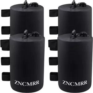ZNCMRR 캐노피 워터 웨이트 백 4팩 88파운드 텐트 세트 가제보 팝업 10L 블랙