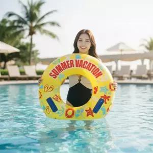 86cm 어린이 물놀이 손잡이 튜브 원형 해변 수영장