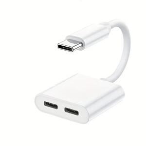 오디오 어댑터 USB C to 하나의 인터페이스를 두 개의 변환하는 삼성호환  화웨이  아이폰 호환호환에 적합