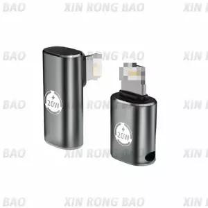 PD20W USB C 타입 고속 충전 어댑터 아이폰 호환 11 13 14P 암-조명 남성 스트레이트 헤드 엘보 컨버터