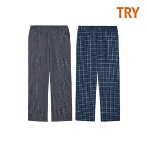 [트라이]TRY 트라이 남성용 프리미엄 코튼 파자마바지 2종 택1