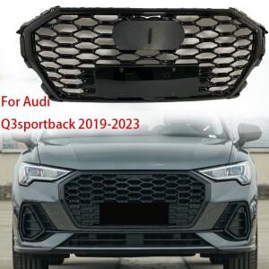 아우디 Q3 스포트백 그릴 2019 2020 레이싱 허니콤 후드 프론트 범퍼 메쉬 커버 플레이트