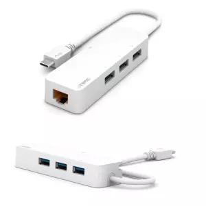 (올핀)USB C 유선 랜카드 허브 3포트 기가 U1003C