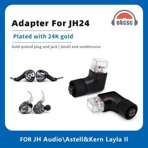 OKCSC JH24 남성용 MMCX 0.78mm 2핀 여성용 이어폰 어댑터 HiFi IEM 오디오 컨버터 (JH Audio/Astell&Kern