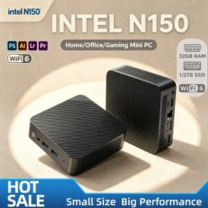 인텔 N150 미니 소형 PC 16GB DDR4 512GB M.2 NVMe SSD 트리플 4K 출력 WiFi6 BT 5.2 저소음 쿨링 사무실/