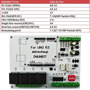RS485 릴레이 확장 보드 Modbus PLC개발 모듈 Arduino UNO R3용 디지털 아날로그 IO 온도 습도 컨트롤러