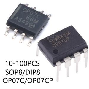 10-100개/몫 OP07C SOP8 DIP8 SOP/DIP-8 신규 및  IC 칩