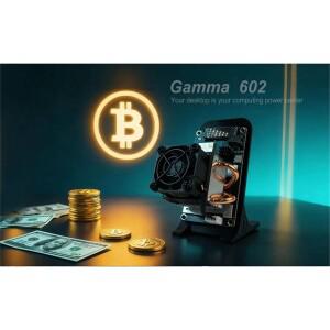 ABDD HOT Gamma 602 비트코인 솔로 채굴기 1.5-1.8TH/S 오픈 소스 로터리 BM1370 칩 1개 포함 EU 플매트 카