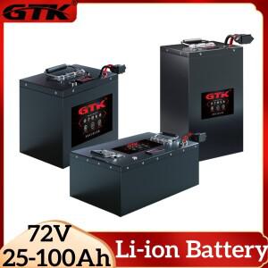 GTK 72V 25Ah 80Ah 100Ah 리튬 이온 딥 사이클 배터리 1000W 3500W AGV 페달 자동차 인력거 스케이트 보드