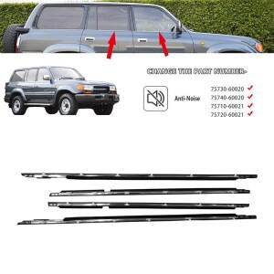 도요타 랜드크루저 LC80 FZJ80 LX450 75710-60021 1990-1998용 윈도우 웨더스트립 사이드 문 아우터 몰딩