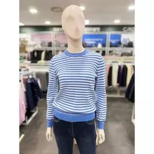 인기패션 [크로커다일레이디] 메탈 스트라이프 니트 티셔츠 블루 CLES-SW102 2869613
