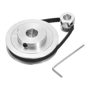uxcell GT-2 동기 휠 20 80T 8 12mm 보어 200mmL 6mmW 벨트 포함 3D 프린터 CNC 기계용 20-80T-8 12B-6