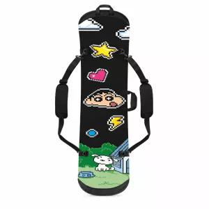 스노보드 보관 가방 크레용 신짱 캐릭터 디자인 블랙 싱글 보드용