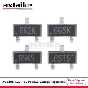 50PCS XC6206 1.2V 1.5V 1.8V 2.5V 2.8V 3V 3.3V 3.6V 5V SOT23 662K 665K 65Z5 182 252 332 MR 포지티브