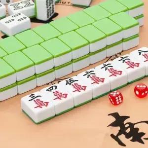 24/26/30mm 미니 마작 보드 게임 휴대용 여행 세트 144pcs 어 고전 번체 가족 탁상