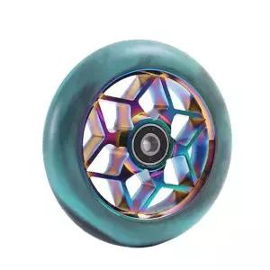 조용한 110mm 스쿠터 바퀴 컬러풀한 두꺼운 교체용 안정적인 알루미늄 합금 스턴트