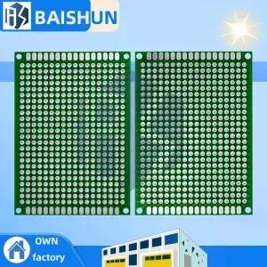 15PCS 5x7cm 녹색 양면 프로토타입 PCB MCU 개발 프로젝트용 FR4 내열성 납땜 가능 퍼프 보드