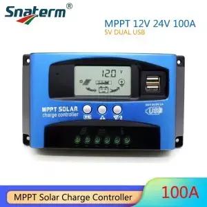 MPPT 가정용 태양광 충전 컨트롤러 태양 패널 배터리 레귤레이터 듀얼 USB 5V2A 30A 40A 50A 60A 100A 12V