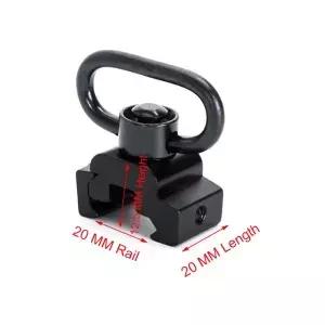 퀵 릴리스 버클 슬링 어댑터 링 QD 스위블 마운트 푸시 버튼 11/4 20mm 위버 레일 또는 피카티니 장착