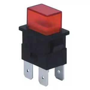 2pcs 블랙 16A 4 핀 잠긴 푸시 버튼 전기 로커 스위치 LED 라이트 레드 히터 터치 250V PS2316 T105