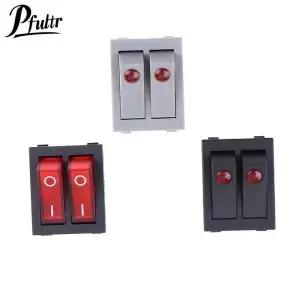 전기 히터 스위치 조명 ON/OFF AC KCD3606 더블 로커 6 핀 전원 단추 베이킹 팬 16A 250V