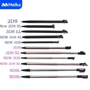 1개 금속 텔레스코픽 스타일러스 플라스틱 터치스크린 펜 2DS 뉴 LL XL NDSL 라이트 NDSi NDS Wii용