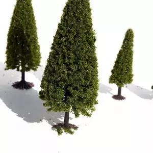 10PCS 풍경 건물 모델 모래 테이블 Materia DIY 녹화 소나무 타워 크리스마스 트리