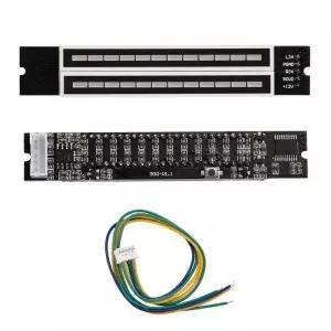 미니 더블 듀얼 12 비트 LED 음악 레벨 표시기 모듈 가변 광속 VU 미터 AGC 모드 스테레오 보드