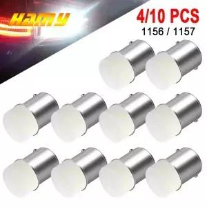 4/10 PCS P21W BA15S 1156 BAY15D 1157 LED 전구 회전 신호등 12V 30149SMD 6500K 밝은 흰색 자동차 역방향