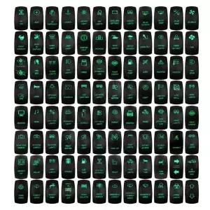 보트 자동차 로커 스위치 12V/24V 방수 녹색 Led SPST DPDT 20A ARB/CARLING/NARVA/4x4 픽업 트럭 JCB