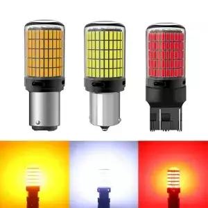 1pcs Led 전구 1156 ba15s P21W BAU15S PY21W 1157 BAY15D P21/5W 7440 T20 7443 3157 턴 라이트 브레이크