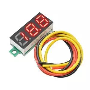 1Pcs 디지털 미니 전압계 0.28 인치 3 라인 0100V 게 테스터 LED 디스플레이 패널