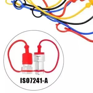 1쌍 1/2 ISOA 유압 퀵 커플러 남성용 더스트 캡 및 여성용 플러그 커버는 디스커넥트