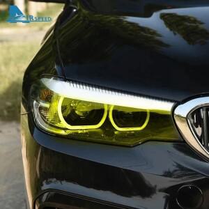 BMW 호환 호환 5 시리즈 G30 G31 F90 M5 2017 2020 헤드라이트 주간 주행등 엔젤 아이 레몬 옐로우 DRL LED