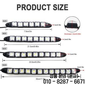 2PCS 6/8/9/12LED 자동차 스타일링 유연한 DRL 주간 주행등 LED 안개등 방수 헤드라이트 12V