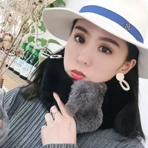 [OF25L174]배색 털목도리 여성 머플러 퍼목도리