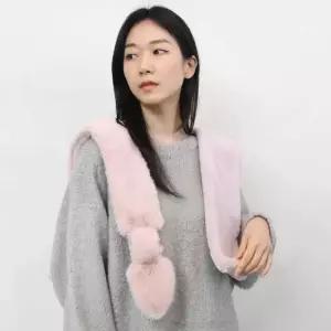 [OF4M6R40]까나르 퍼 고리 머플러 에코 페이크퍼 밍