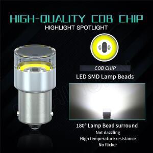 2pcss 12V 24V 1156 BA15S P21W Led 전구 S25 R5W R10W 자동차 조명 테일 주차 브레이크 역방향 신호 램프
