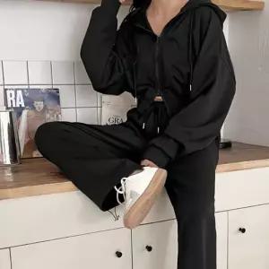 와이드 여성 트레이닝세트 크롭 후드집업 팬츠 츄리닝
