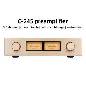 CHN 2027 BRZHIFI C 245 스테레오 풀밸런스드 프리앰프(리모컨 포함), 가정용 음악 재생을 위한 고음질 프