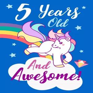 5살이라니 대단해요! 5세 여아를 위한 일기장 및 스케치북 / 창의적인 일기 쓰기와 그림 그리기 유니콘