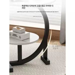 원형 침실 철제 거실 인테리어 수납 티테이블 발코니