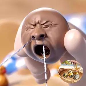 콧물 얼굴 말랑이 물총 조개 모양 소형 물총 워터건 물놀이 장난감 특이한