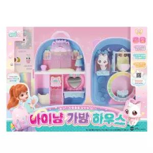 위시캣 아이냥 가방 하우스 고양이 연필 학용품 지우개 피규어 가방하우스 인형의집 역할놀이
