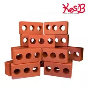 캐스비 튼튼 빨간 벽돌 블록 공간구성 쌓기놀이 집만들기 블럭놀이 건설 벽돌블럭 40pcs